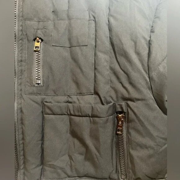 VHNY HEAVYWEIGHT BLACK PUFFER CROP COAT WITH REMOVABLE HOOD SIZE MEDIUM - Picture 9 of 12